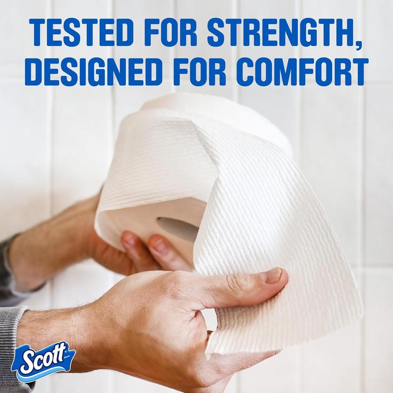 Scott Comfortplus Soft Toilet Paper, 12 Double Rolls, 231 Sheets per Roll, Septic-Safe, 1-Ply Toilet Tissue Kimberly-Clark