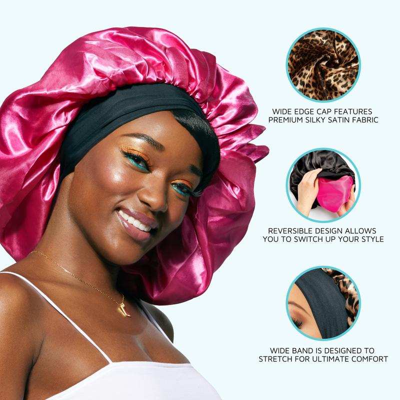 KISS Colors & Care Silky Satin Bonnet Cap - Black