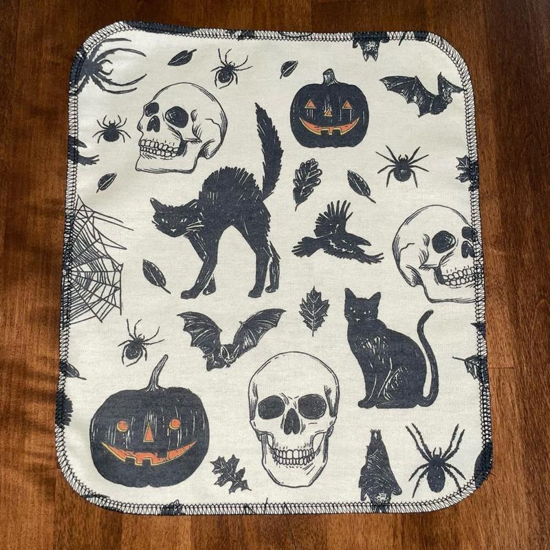 Halloween 6 Pack - Eco-Friendly Kitchen Paper Towel Replacement Cotton Flannel