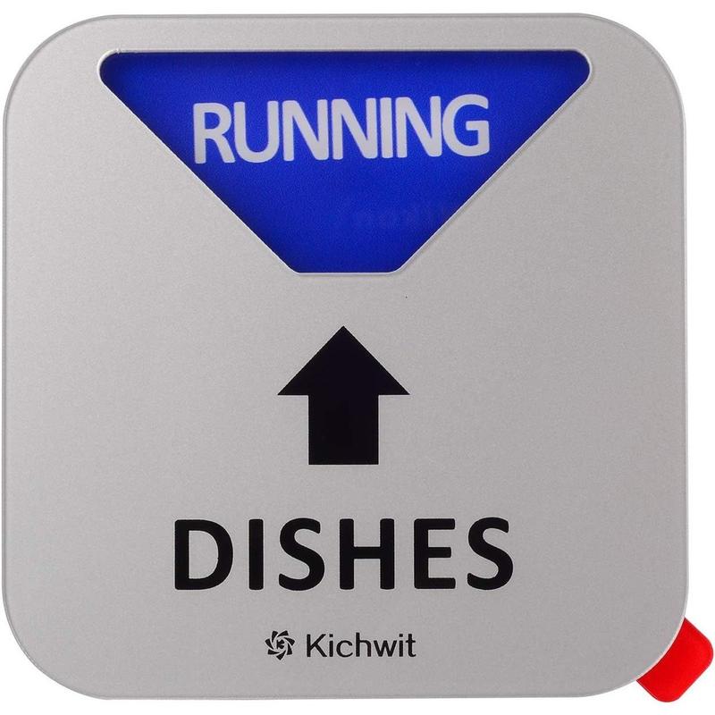 Kichwit Dishwasher Magnet - Clean, Dirty, Running & Empty options! Non-scratch, strong magnet with adhesive. Sleek 3.5” silver design Decor