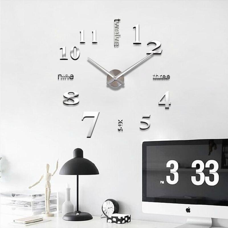 Creative Night Glow Silent Wall Clock, Simple Casual Acrylic Wall Clock, DIY Living Room Study Decoration Clock, Wall Clock for Home Decor [Battery Required, without Battery]