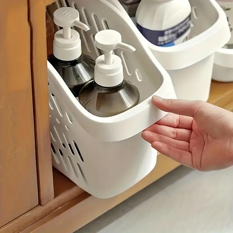 Under Sink Storage Organizer, 1 Count Hollow-out Design Storage Basket, Under Sink Organizer for Home Kitchen