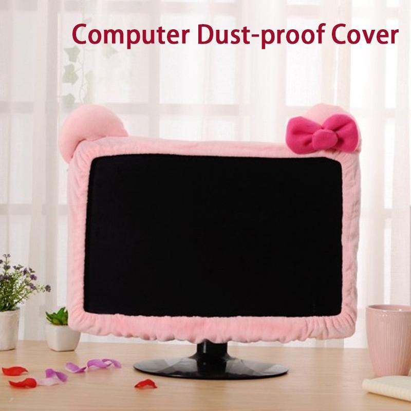 Cute Computer Dust-proof Cover, 1 Count Bowknot Decor Computer Dust-proof Cover, Computer Protector Cover for Home Office