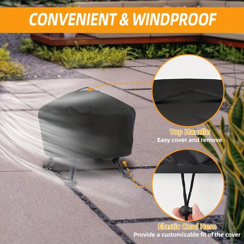 Outdoor Fire Pit Cover, Waterproof Dustproof UV Proof Fire Pit Cover, Outdoor Heater Cover, Patio Heater Cover, Garden Supplies