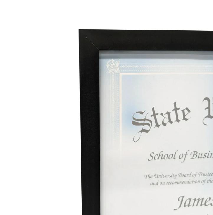 Black 8.5x11 Document Picture Frame - Perfect for Office Equipment