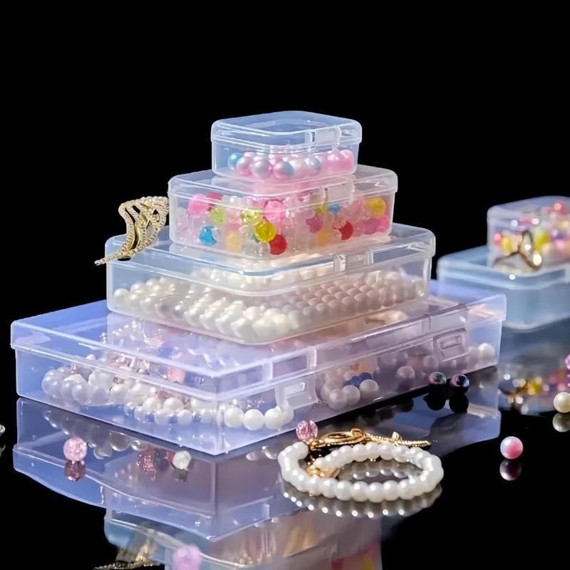 Clear Mixed Size Storage Box, 24pcs set Transparent Storage Box with Lid, Home Organizer for Jewelry, Beads, Crafts, Office Supplies and Games