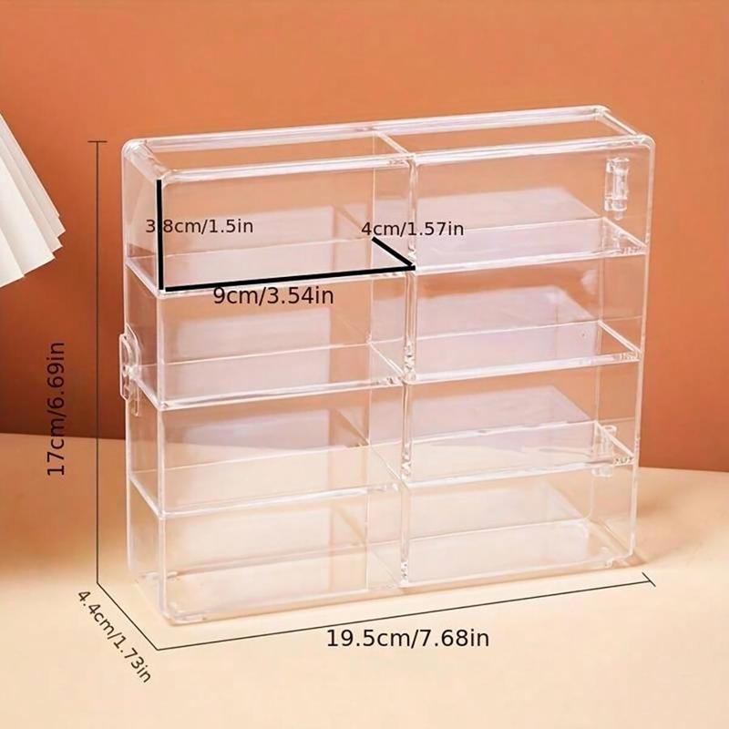 Clear Display Box, 1 4 Counts 4-layer Car Model Transparent Collection Box, Multi-purpose Decorative Storage Box for Home Office, Home Organizer