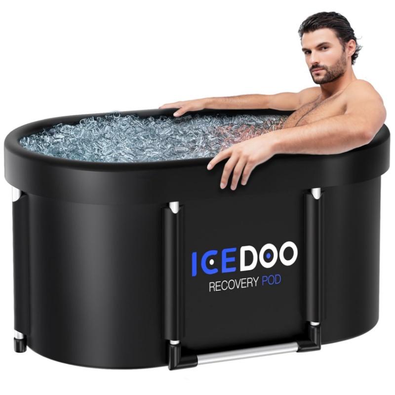 Upgrade XL 129 Gal Large Oval Ice Bath Tub for Athletes,Multiple Layered Portable Outdoor Cold Plunge Tub for Recovery,Cold Plunge for Family-Foldable Ice Baths for Home,Gyms,Indoor use, Cold Plunge Tub, Cold Plunge, Ice Plunge Tub