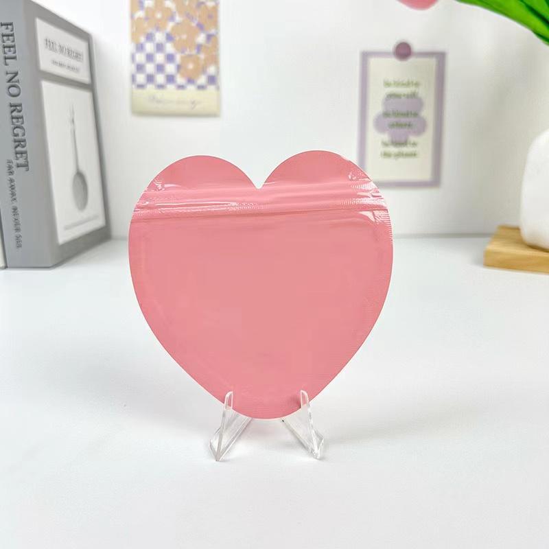 Heart Shaped Jewelry Storage Bag, 100pcs Ziplock Jewelry Candy Food Packaging Bag, Gift Wrapping Bag for Jewelry, Candy, Food