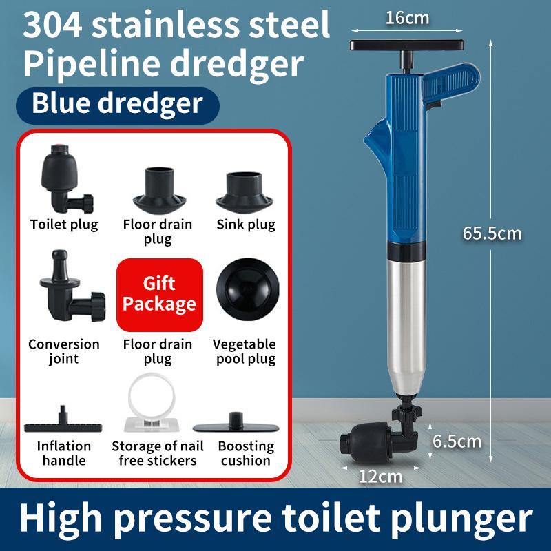 Toilet Clog Remover Toilet Cleaning Tools Stainless Steel Toilet Plunger Toilet, Bathroom, Shower, Sink, Bathtub