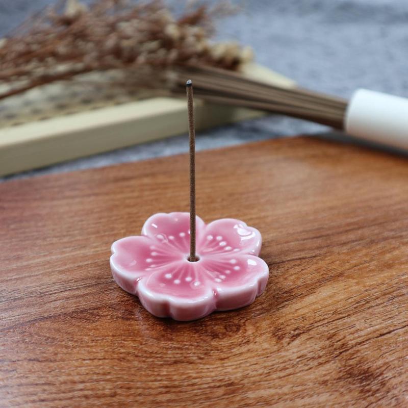 Ceramic Flower Design Incense Burner, Decorative Incense Holder For Home Decor, Room Decor, Home Decor, Spring Decor Ideas