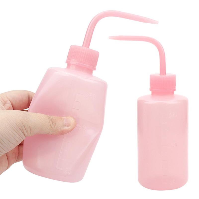 250ml Empty Bottle, 1 Count Wash Squeeze Bottle With Bent Nozzle For Eyelash Cleaning, Plant Watering Bottle For Indoor And Outdoor