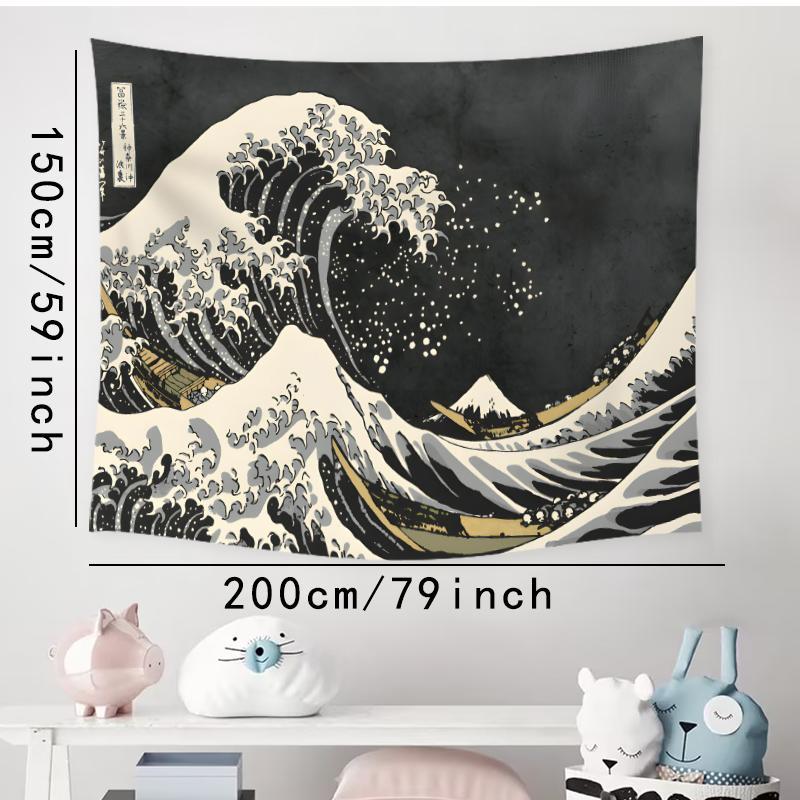 Japanese Anime Style Tapestry, Aesthetic Wall Hanging Decor, Wall Art for Home Living Room Bedroom Office Dormitory