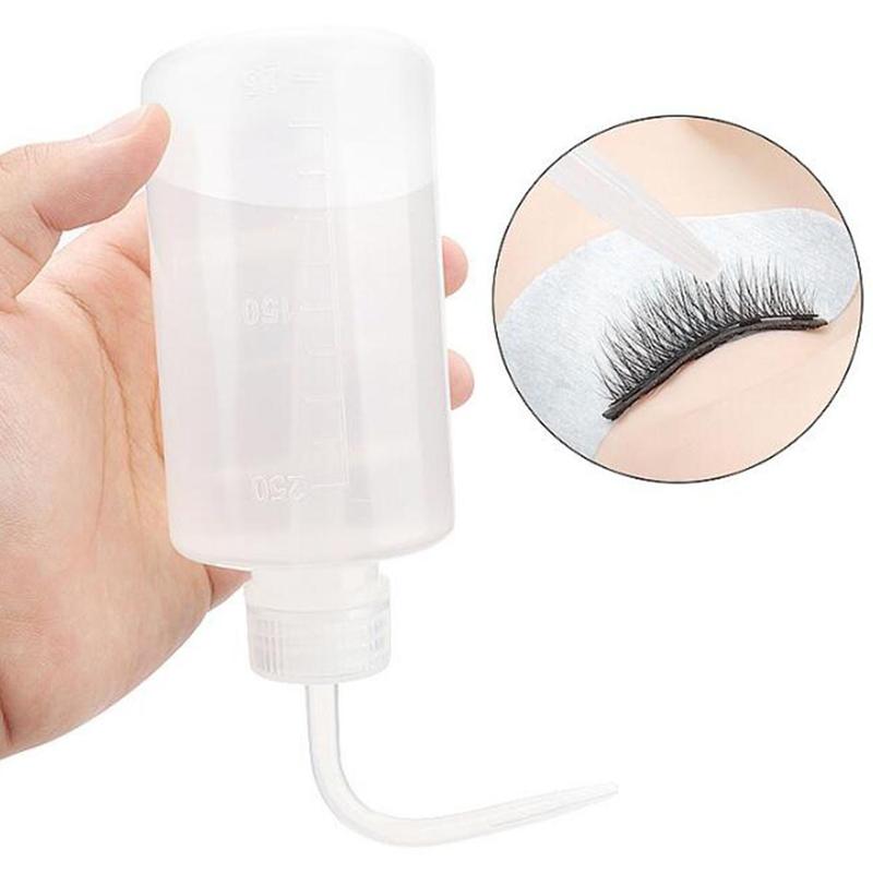 250ml Empty Bottle, 1 Count Wash Squeeze Bottle With Bent Nozzle For Eyelash Cleaning, Plant Watering Bottle For Indoor And Outdoor