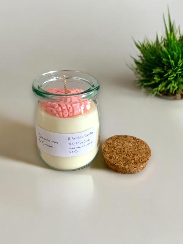 Pan Dulce Heart Candle | Glass Jar Decorative Soy Candle