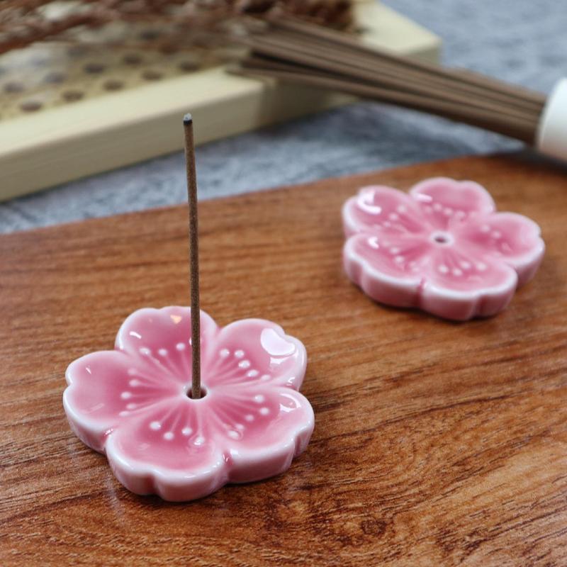 Ceramic Flower Design Incense Burner, Decorative Incense Holder For Home Decor, Room Decor, Home Decor, Spring Decor Ideas