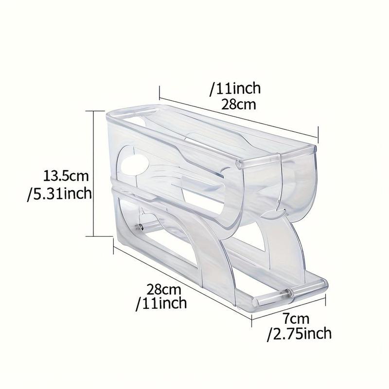 Clear Egg Storage Rack, Sliding Egg Holder, Refrigerator Egg Storage Tray, Egg Organizer, Household Kitchen Accessories