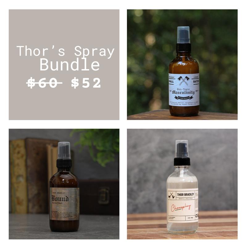 Thor's Bundles - Buy all 3 and save big! Soy candle gift set, Room & linen spray set