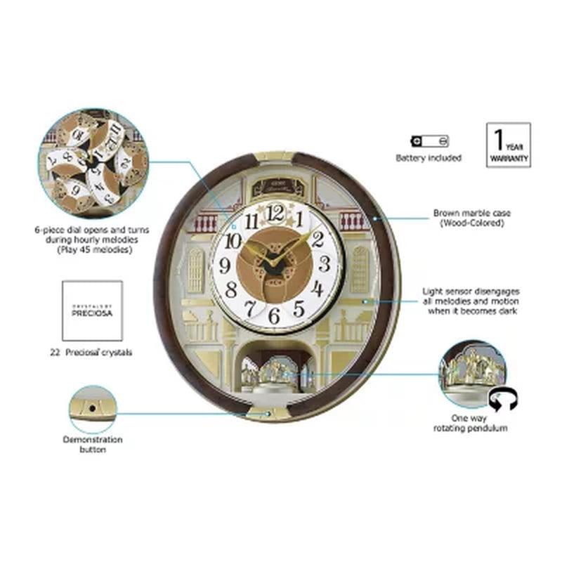 Chirstmas Melodies in Motion 2024 Musical Wall Clock, Limited Edition Quartz Movement Exclusive Decor Box