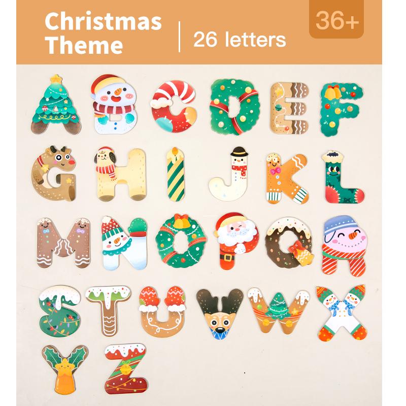 Magnetic Letters cute Animals Styling Refrigerator decoration Christmas Magnetic Letters christmas gift  ABC Alphabet Fridge Magnets Colorful