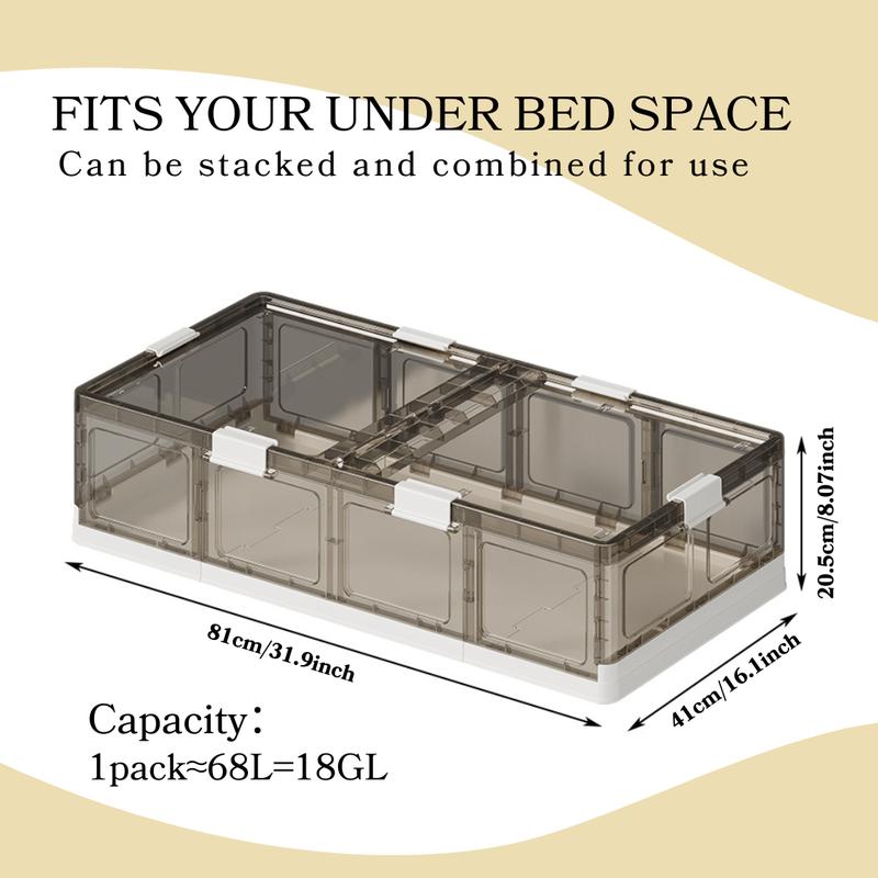 NLDD's Underbed Storage Solution: Rolling Containers with Lids, Stackable & Foldable - Waterproof, Dustproof Boxes for Clothes & Shoes Organiser