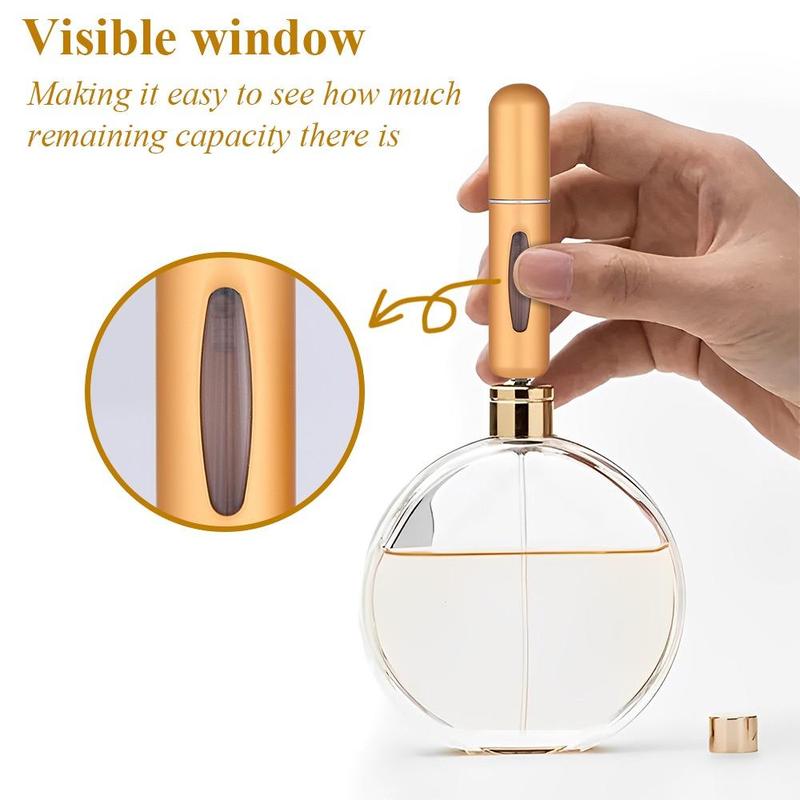 Travel 5ml Perfume Spray Dispenser Bottle, 4pcs set Press Empty Spray Bottles, Portable Makeup Tools for Travel, Lightweight Cosmetic Organiser, Christmas Gift