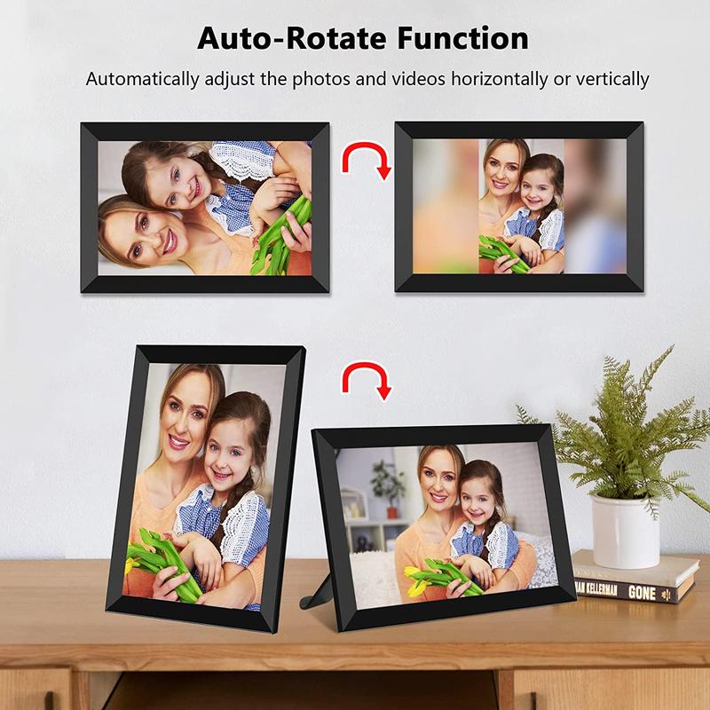 [Black Friday] Christmas Gift FRAMEO Digital Photo Frame wifi 10.1 Inch, Smart WiFi Digital Picture Frame, Touch Screen Display, 32GB Storage Auto-Rotate Easy Share Photos or Videos in Frameo Free App from Anywhere