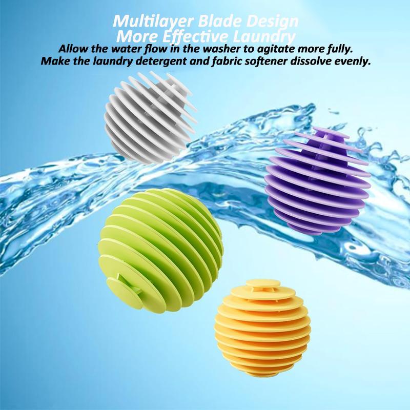 Reusable Magic Laundry Ball, 3 Counts Soft Anti-winding Clothes Cleaning Tool, Household Washing Machine Clothes Dryer Ball