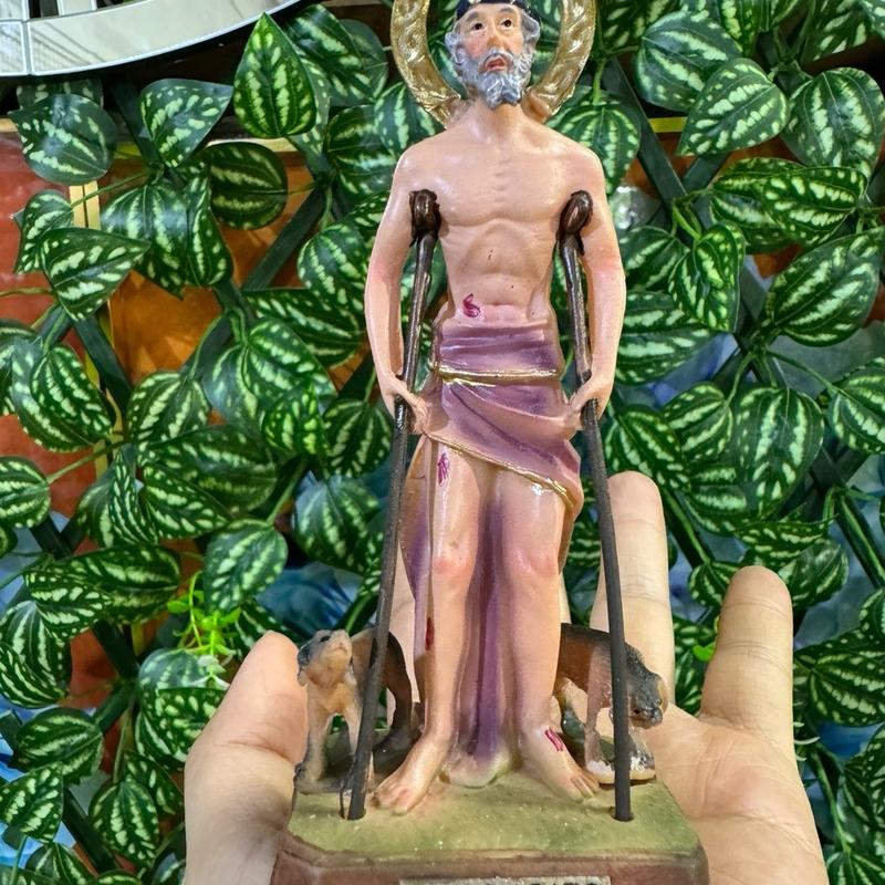 San Lazaro Statue 5 Inch - Small Religious Ornament Table Decor