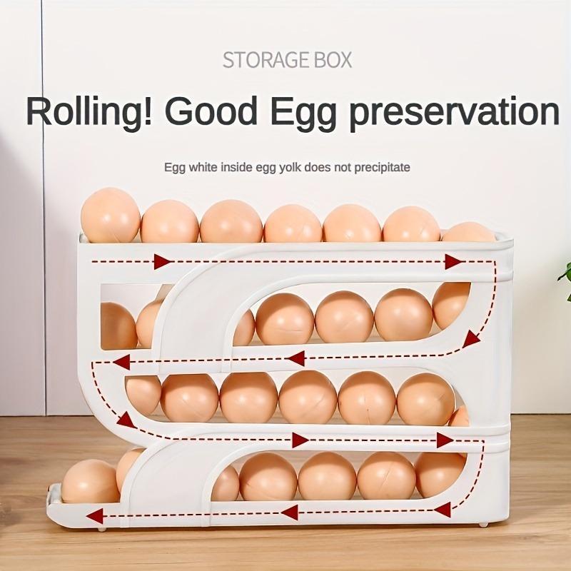 Clear Egg Storage Rack, Sliding Egg Holder, Refrigerator Egg Storage Tray, Egg Organizer, Household Kitchen Accessories