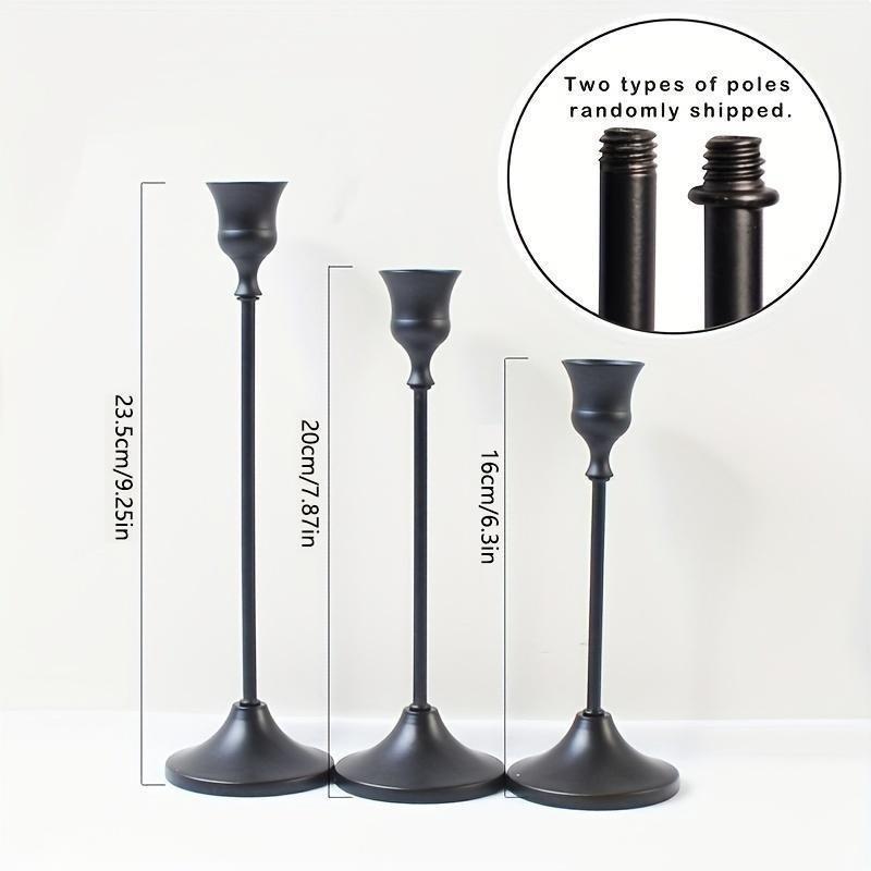 Candle Holder Set, 3 Counts set Modern Simple 3-size Candle Holder, Creative Candlestick Holder, Home Decor for Living Room Bedroom Dining Room