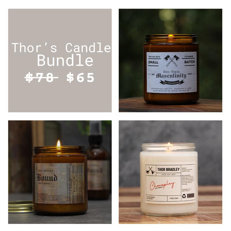 Thor's Bundles - Buy all 3 and save big! Soy candle gift set, Room & linen spray set