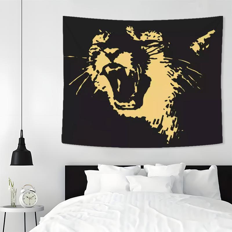 Animal Head Pattern Tapestry, Wall Hanging Decor, Polyester Tapestry for Bedroom Home Office Decor, Home Accessories, Gift for Friends