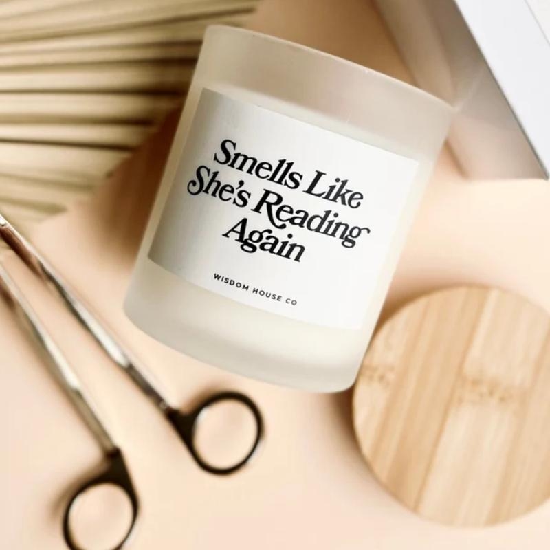 Smells Like She's Reading Again, Bookish Candle, Book Lover Gift for Her, Reader Gift, Fae, Bookworm, Smut, Bookworm Gift