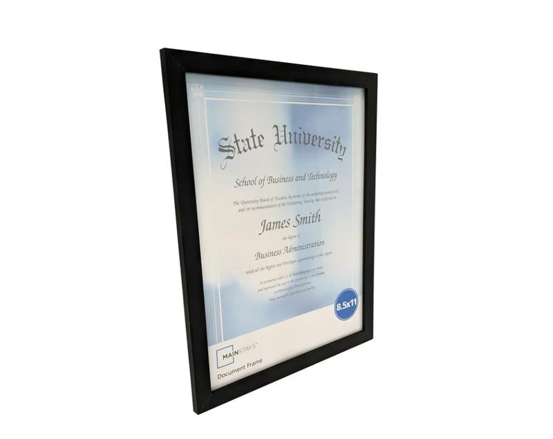 Black 8.5x11 Document Picture Frame - Perfect for Office Equipment