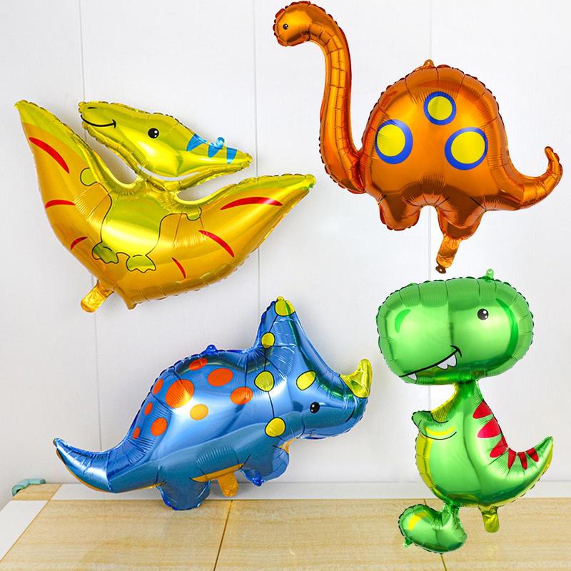 Dinosaur Shaped Balloon, 5pcs set Colorful Dinosaur Balloon, Inflatable Balloon for Birthday Party Wedding Baby Shower Decor