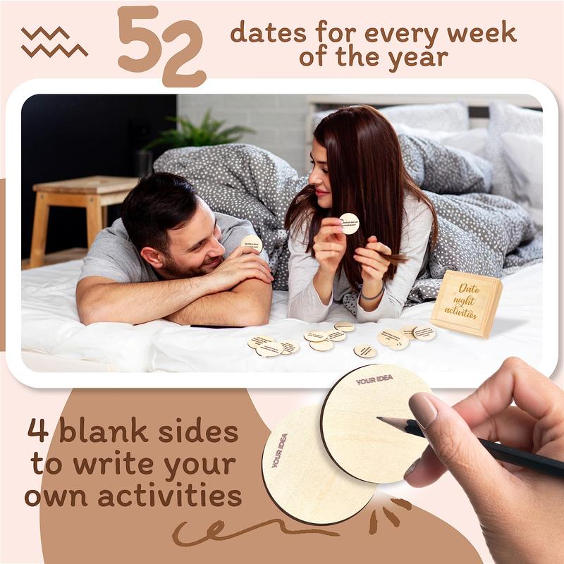 52 Couples Games Date Night Gifts - Fun Date Ideas Married Couple Gifts for Him and Her, Anniversary Wedding Gifts for Couples 2024, Date Night Games Activities, for Boyfriend