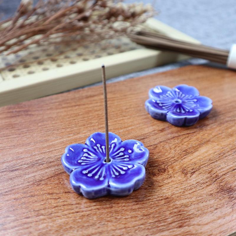 Ceramic Flower Design Incense Burner, Decorative Incense Holder For Home Decor, Room Decor, Home Decor, Spring Decor Ideas