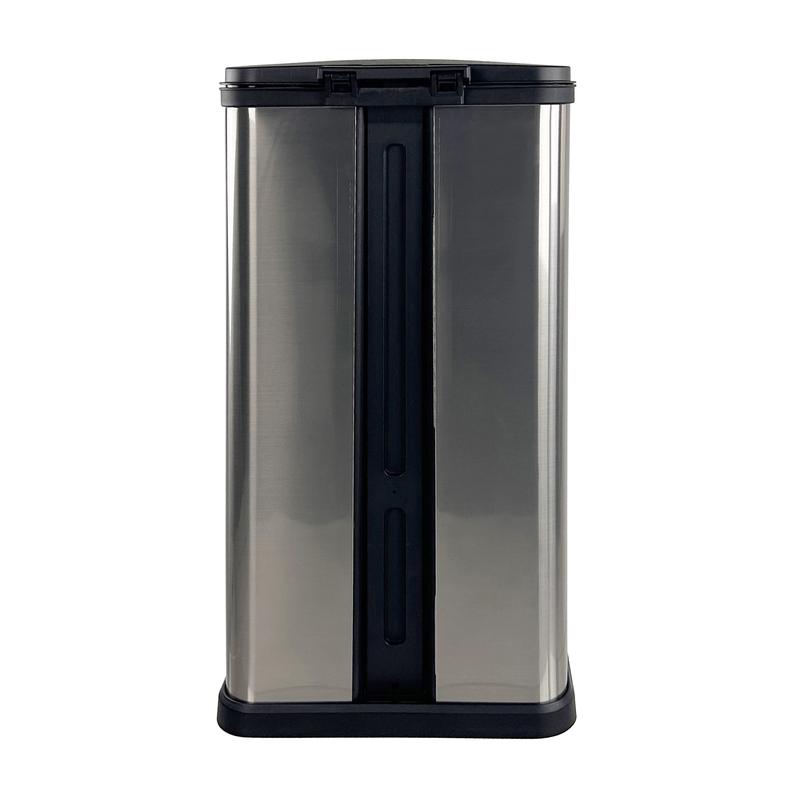 Mainstays 13.2 Gallon Trash Can, Plastic Rectangular Step Kitchen Trash Can, Silver No Brand Stainless Steel