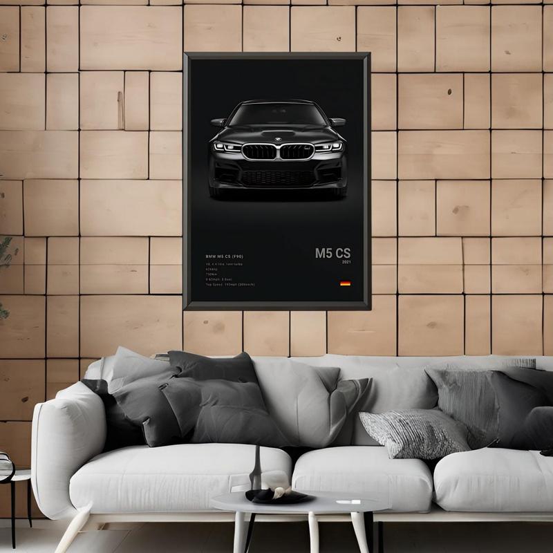 Famous Cars BMW M5 CS | Wall Art Print Poster | Decorative Mural | Modern Home Decor | Birthday Gift | Unframed