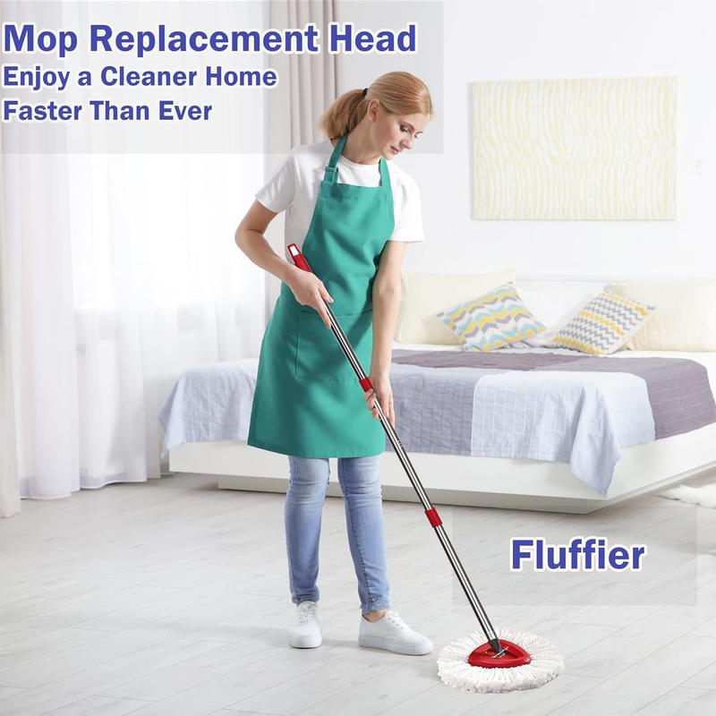 [Fall Deals] Ocedar Triangle Swivel Mop Replacement Head 4 Pack Refill - Deep Clean, Machine Washable and Easy to Replace