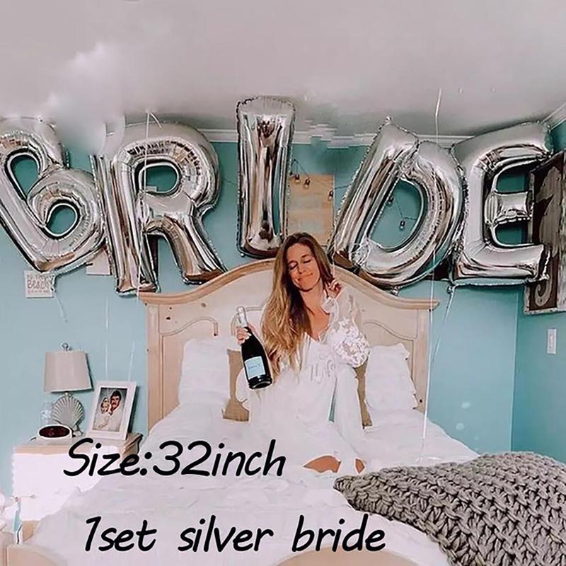 Bride Letter Shaped Balloon, 1 Set 32 Inch Wedding Decoration Balloon, Party Balloon for Wedding Bridal Shower