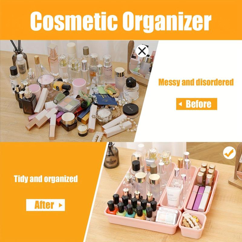 Drawer Organizer, 16pcs set Multi-size Drawer Divider, Storage Box for Makeup, Jewelry, Stationery, Home Organizer for Bedroom, Office, Dormitory