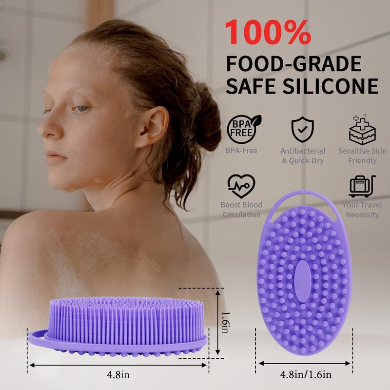 Silicone Body Scrubber, Silicone Loofah, Body Wash Scrubber, Body Scrub Brush, Body Scrubbers for Use in Shower Hanging Bath