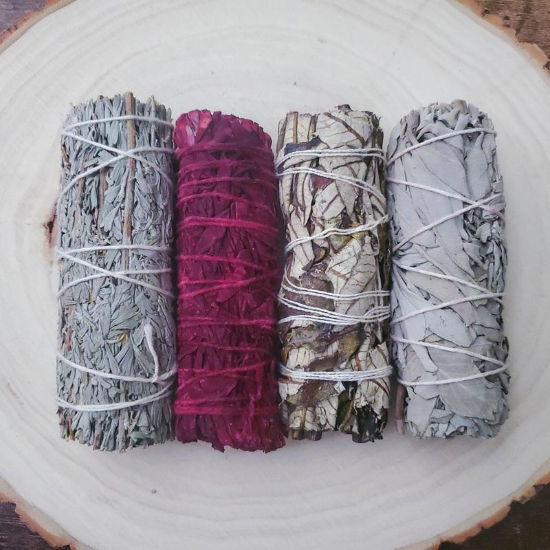 4 Pack Sage Sticks Smudge Kit In Gift Box 4 Inch Long For Negative Energy Cleansing & Healing