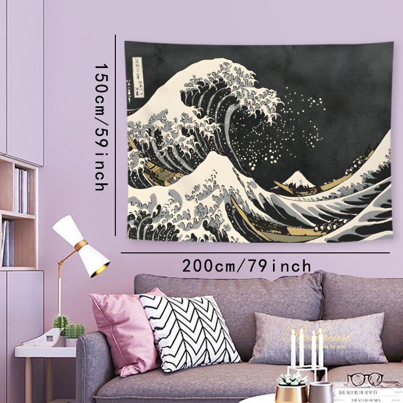 Japanese Anime Style Tapestry, Aesthetic Wall Hanging Decor, Wall Art for Home Living Room Bedroom Office Dormitory