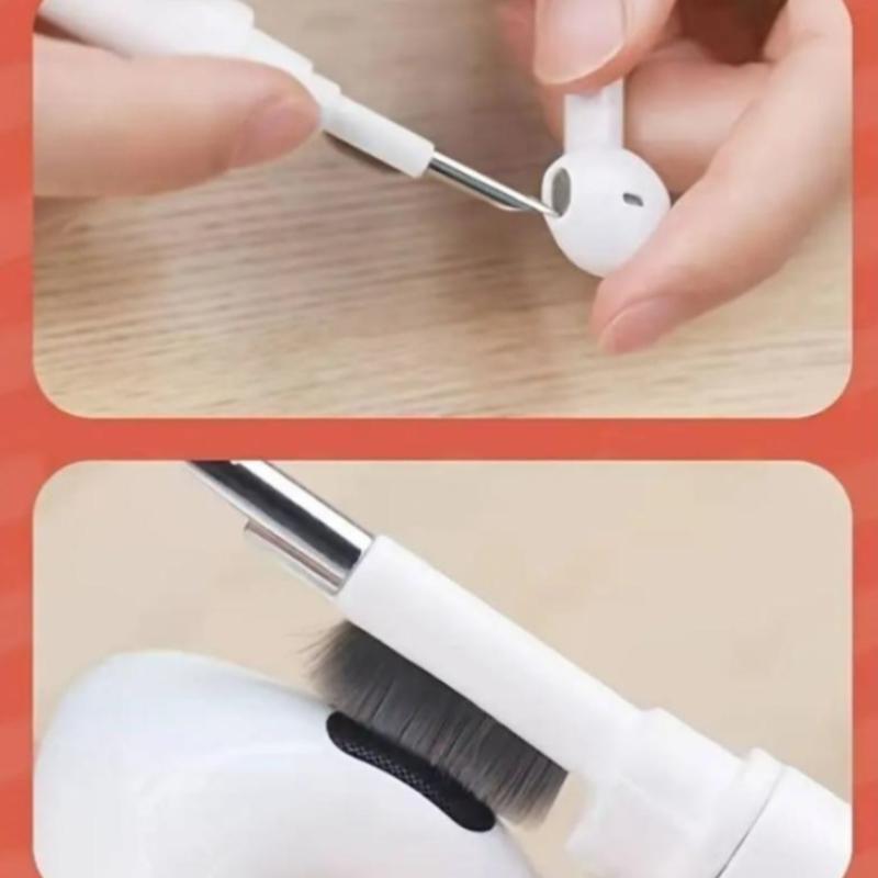 Random Color Retractable Cleaning Pen & Brush, 2 Sets Bluetooth-compatible Earphones Cleaning Brush, Mobile Phone Notebook Cleaner