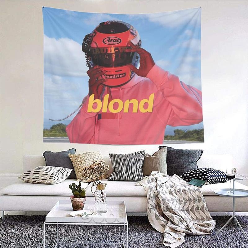 Frank Ocean Blond Album Tapestry Racing Tapestry Wall Hanging Poster Art for Bedroom Living Room College Dorm Decor (60 x 51 in)