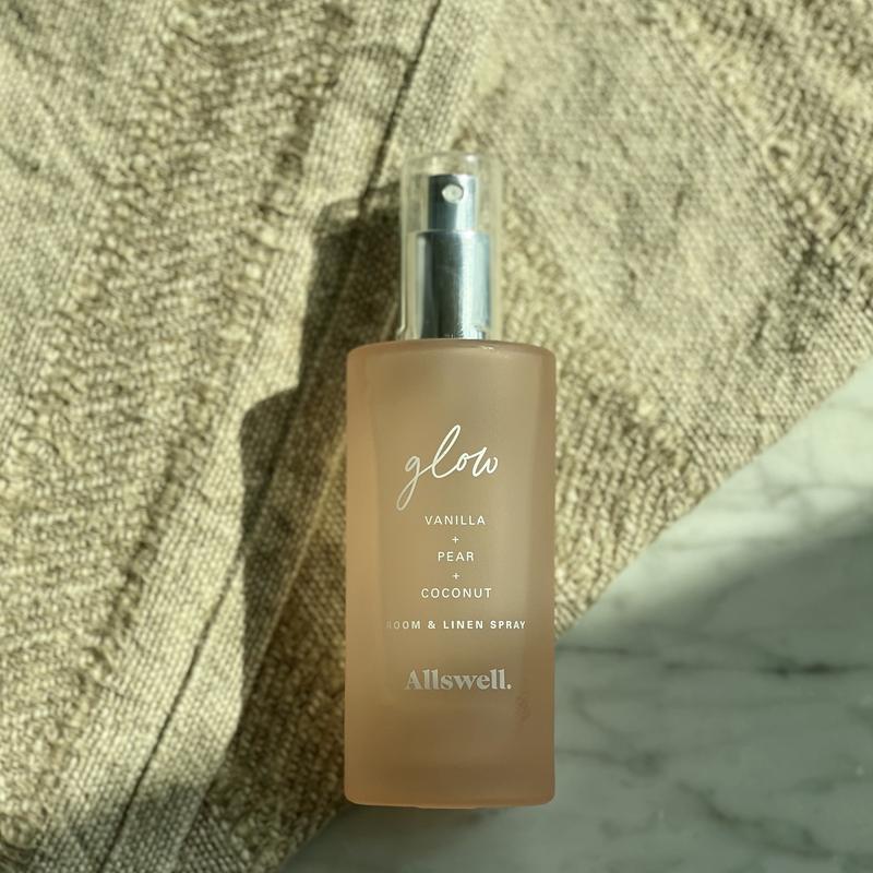 Allswell Glow (Vanilla + Pear + Coconut) Scented Room & Linen Spray 3.4 Fl oz (100mL)