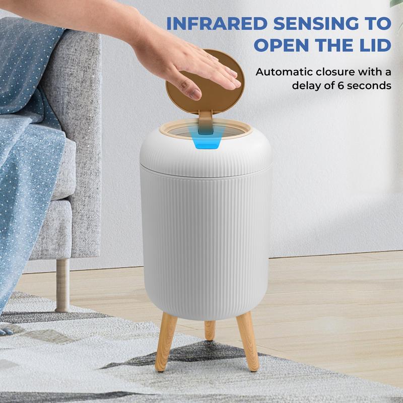 Pukomc motion sensor trash can, contactless & waterproof, suitable for kitchen, bathroom, bedroom, living room, office, outdoor.